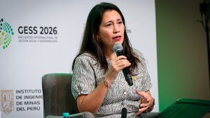 Mayra Figueroa destaca la necesidad de impulsar el desarrollo de proyectos mineros en Perú durante GESS 2026.