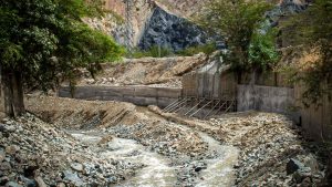 Minera Poderosa culminó la primera etapa de la defensa ribereña del río Tingo en Vijus, Pataz.