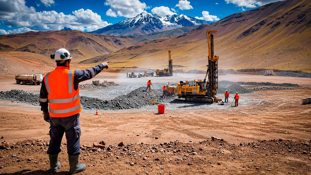 Trabajos de exploración minera en Perú mediante perforación diamantina