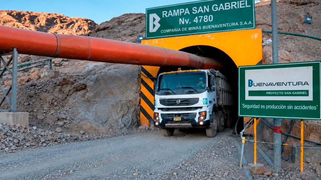 Mina San Gabriel de Buenaventura en Moquegua, Perú