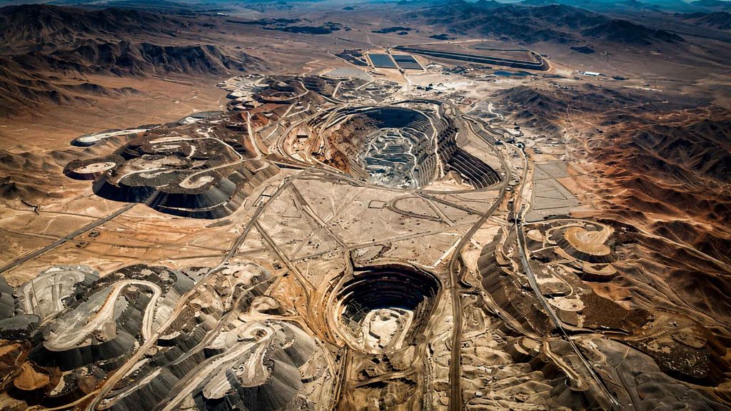 Cobre chileno en la mina Radomiro Tomic de Codelco