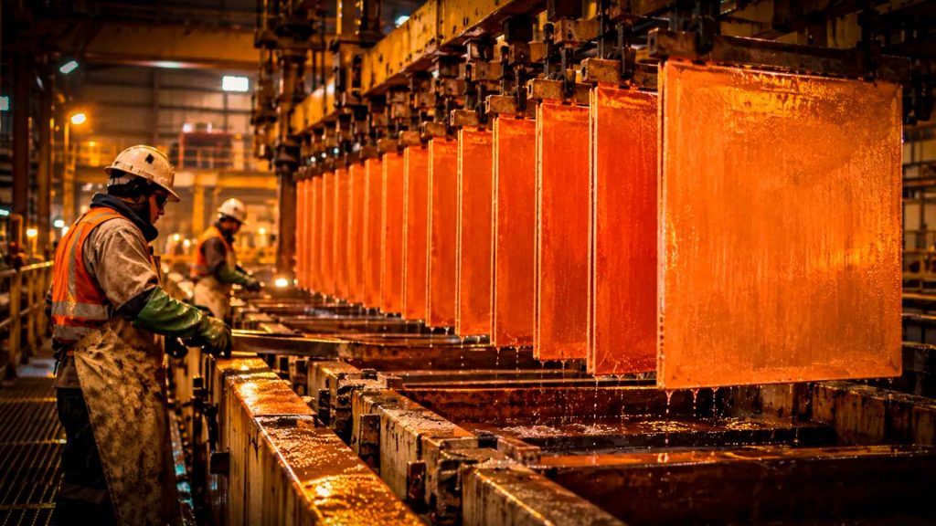 Producción de cobre en Perú cae 5.0% en agosto de 2026 pese al crecimiento de Antamina y Las Bambas.